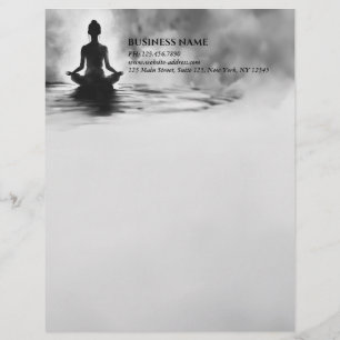 Yoga Meditation Instructor Lotus Pose Bläck Painti Brevhuvud