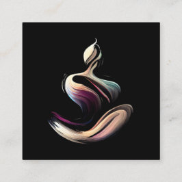 Yoga Meditation Instructor Lotus Pose Pose Push St Fyrkantigt Visitkort