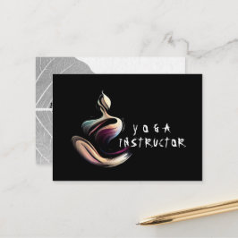 Yoga Meditation Instructor Lotus Pose Pose Push St Tidsbeställning Kort