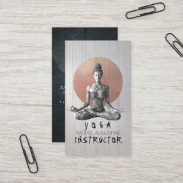 Yoga Meditation Instructor Lotus Pose Reiki Master Visitkort