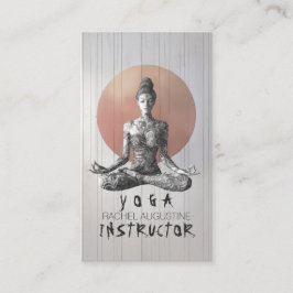 Yoga Meditation Instructor Lotus Pose Reiki Master Visitkort