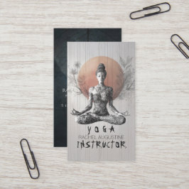 Yoga Meditation Instructor Lotus Pose Reiki Master Visitkort