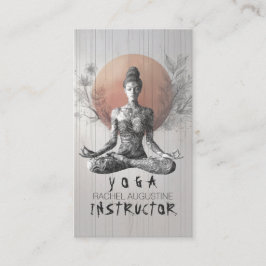 Yoga Meditation Instructor Lotus Pose Reiki Master Visitkort