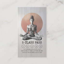 Yoga Meditation Instructor Reiki Master Class Pass Lojalitetskort