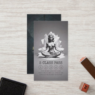 Yoga Meditation Instructor Reiki Master Class Pass Lojalitetskort