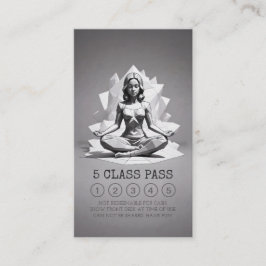 Yoga Meditation Instructor Reiki Master Class Pass Lojalitetskort