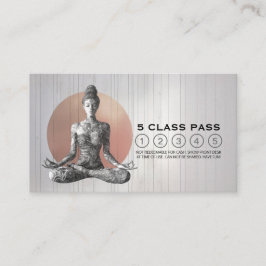 Yoga Meditation Instructor Reiki Master Class Pass Lojalitetskort