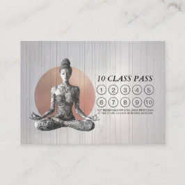 Yoga Meditation Instructor Reiki Master Class Pass Lojalitetskort
