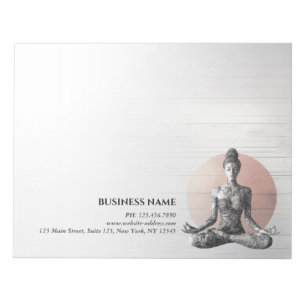 Yoga Meditation Instructor Reiki Master Lotus Pose Anteckningsblock
