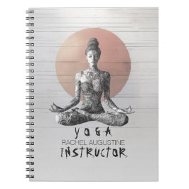 Yoga Meditation Instructor Reiki Master Lotus Pose Anteckningsbok