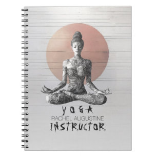 Yoga Meditation Instructor Reiki Master Lotus Pose Anteckningsbok