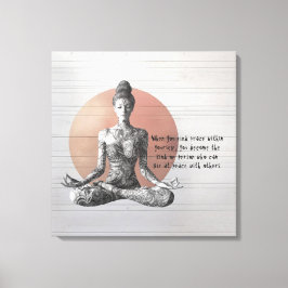 Yoga Meditation Instructor Reiki Master Lotus Pose Canvastryck
