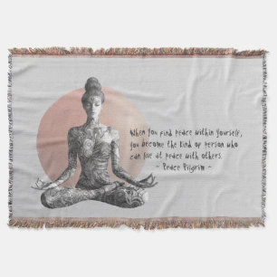 Yoga Meditation Instructor Reiki Master Lotus Pose Filt