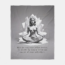Yoga Meditation Instructor Reiki Master Lotus Pose Fleecefilt