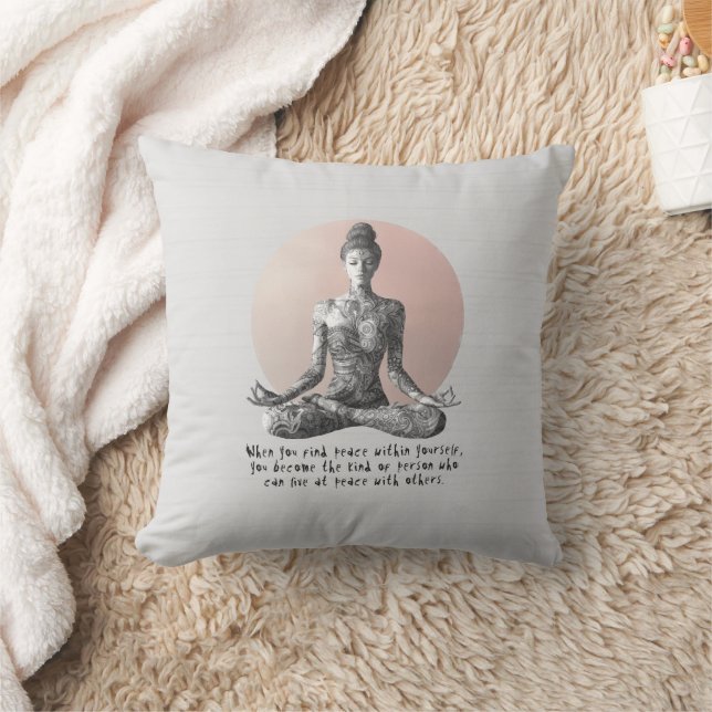 Yoga Meditation Instructor Reiki Master Lotus Pose Kudde (Filt)
