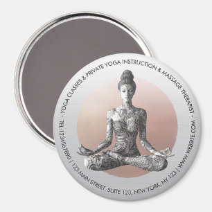 Yoga Meditation Instructor Reiki Master Lotus Pose Magnet