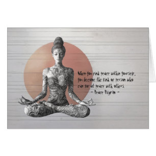 Yoga Meditation Instructor Reiki Master Lotus Pose OBS Kort