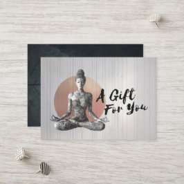 Yoga Meditation Instructor Reiki Master Lotus Pose Rabattkort