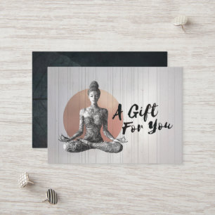 Yoga Meditation Instructor Reiki Master Lotus Pose Rabattkort