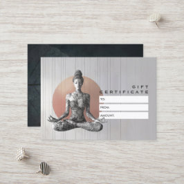 Yoga Meditation Instructor Reiki Master Lotus Pose Rabattkort