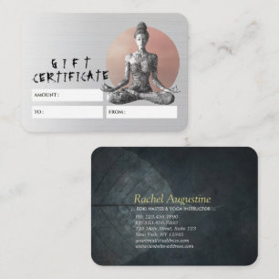 Yoga Meditation Instructor Reiki Master Lotus Pose Rabattkort
