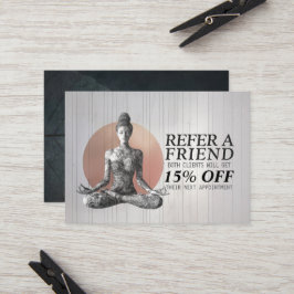 Yoga Meditation Instructor Reiki Master Lotus Pose Rabattkort