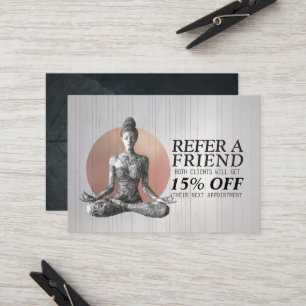 Yoga Meditation Instructor Reiki Master Lotus Pose Rabattkort