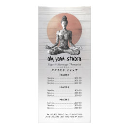 Yoga Meditation Instructor Reiki Master Lotus Pose Reklamkort