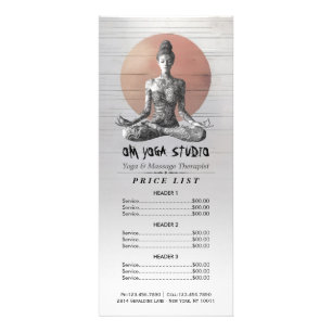 Yoga Meditation Instructor Reiki Master Lotus Pose Reklamkort