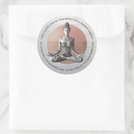 Yoga Meditation Instructor Reiki Master Lotus Pose Runt Klistermärke