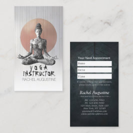 Yoga Meditation Instructor Reiki Master Lotus Pose Tidsbeställning Kort