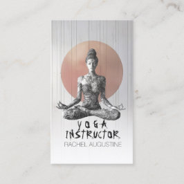 Yoga Meditation Instructor Reiki Master Lotus Pose Tidsbeställning Kort