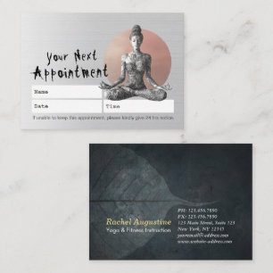 Yoga Meditation Instructor Reiki Master Lotus Pose Tidsbeställning Kort