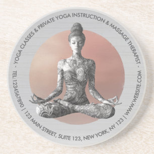 Yoga Meditation Instructor Reiki Master Lotus Pose Underlägg
