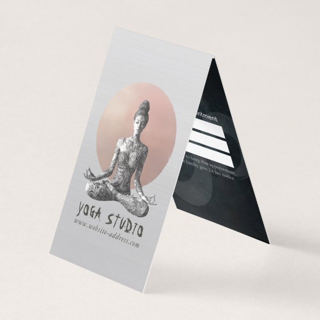 Yoga Meditation Instructor Reiki Master Lotus Pose Visitkort (Framsida)