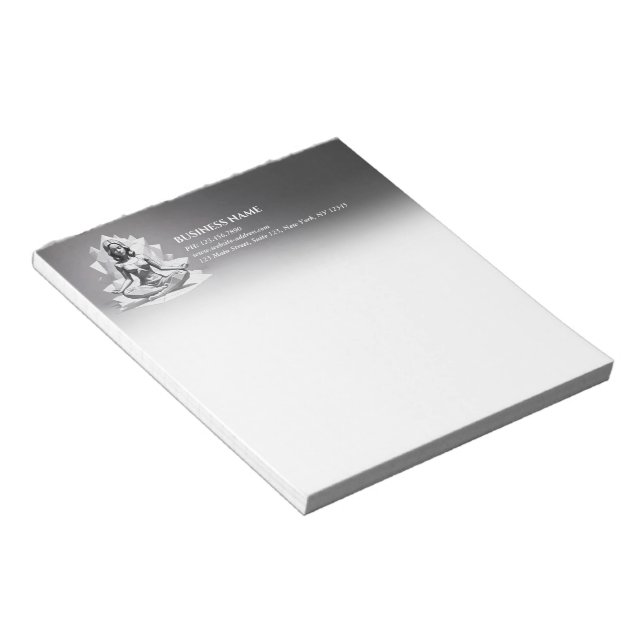 Yoga Meditation Instructor Reiki Master Low Poly Anteckningsblock (Vinklad)