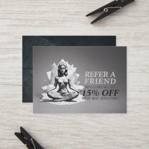 Yoga Meditation Instructor Reiki Master Low Poly Rabattkort