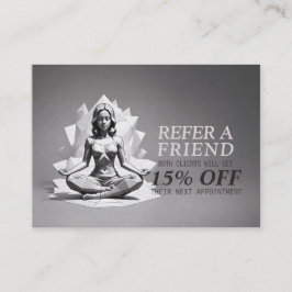 Yoga Meditation Instructor Reiki Master Low Poly Rabattkort