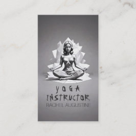 Yoga Meditation Instructor Reiki Master Low Poly Tidsbeställning Kort
