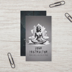 Yoga Meditation Instructor Reiki Master Low Poly Visitkort
