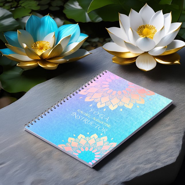 Yoga Meditation Instructor Ro Gold Foil Mandala Anteckningsbok (Skapare uppladdad)