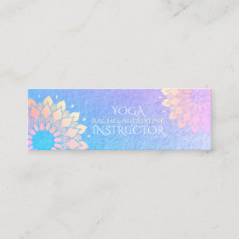 Yoga Meditation Instructor Ro Gold Foil Mandala Mini Visitkort