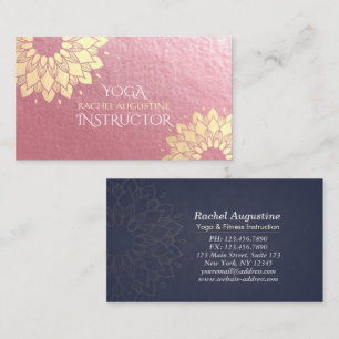 Yoga Meditation Instructor Ro Guld Mandala Lotus Visitkort
