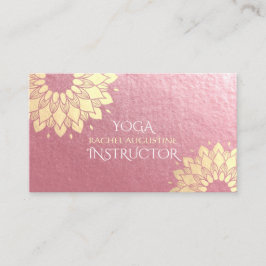 Yoga Meditation Instructor Ro Guld Mandala Lotus Visitkort