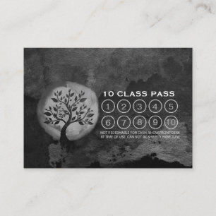 Yoga Meditation Instructor Träd Class Pass Loyalty Lojalitetskort