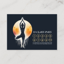 Yoga Meditation Instructor Träd Pose 10 Class Pass Lojalitetskort