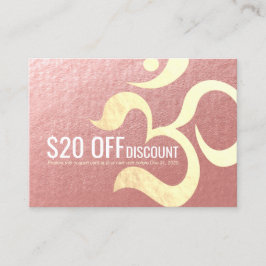 Yoga Meditation-instruktionens rabattkupong om-tec Rabattkort