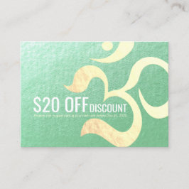 Yoga Meditation-instruktionens rabattkupong om-tec Rabattkort