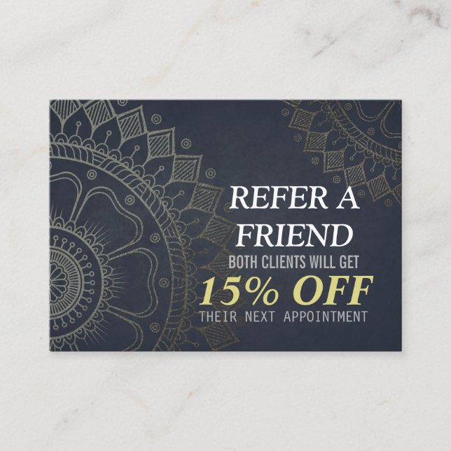 YOGA Meditation-instruktionens remiss Guld Mandala (Framsida)