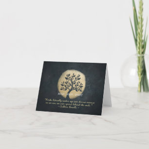 Yoga Meditation Instruktör Black Guld Träd citat Kort